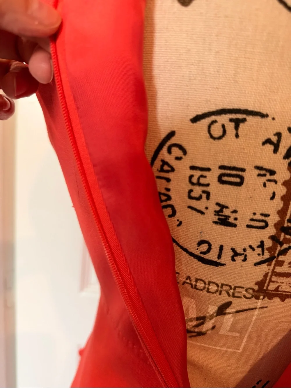 Tory Burch Red Wool Blend Sleeveless Sheath Dress Size 4 Pocket Detail